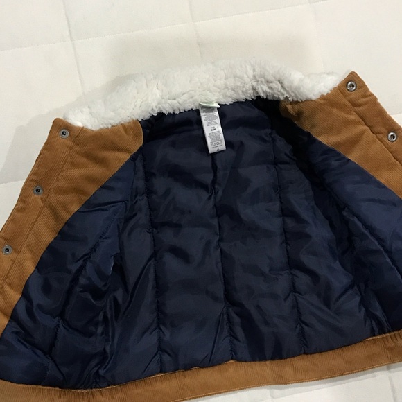 Little Me Tan Corduroy Jacket with Cream Collar - Picture 5 of 8